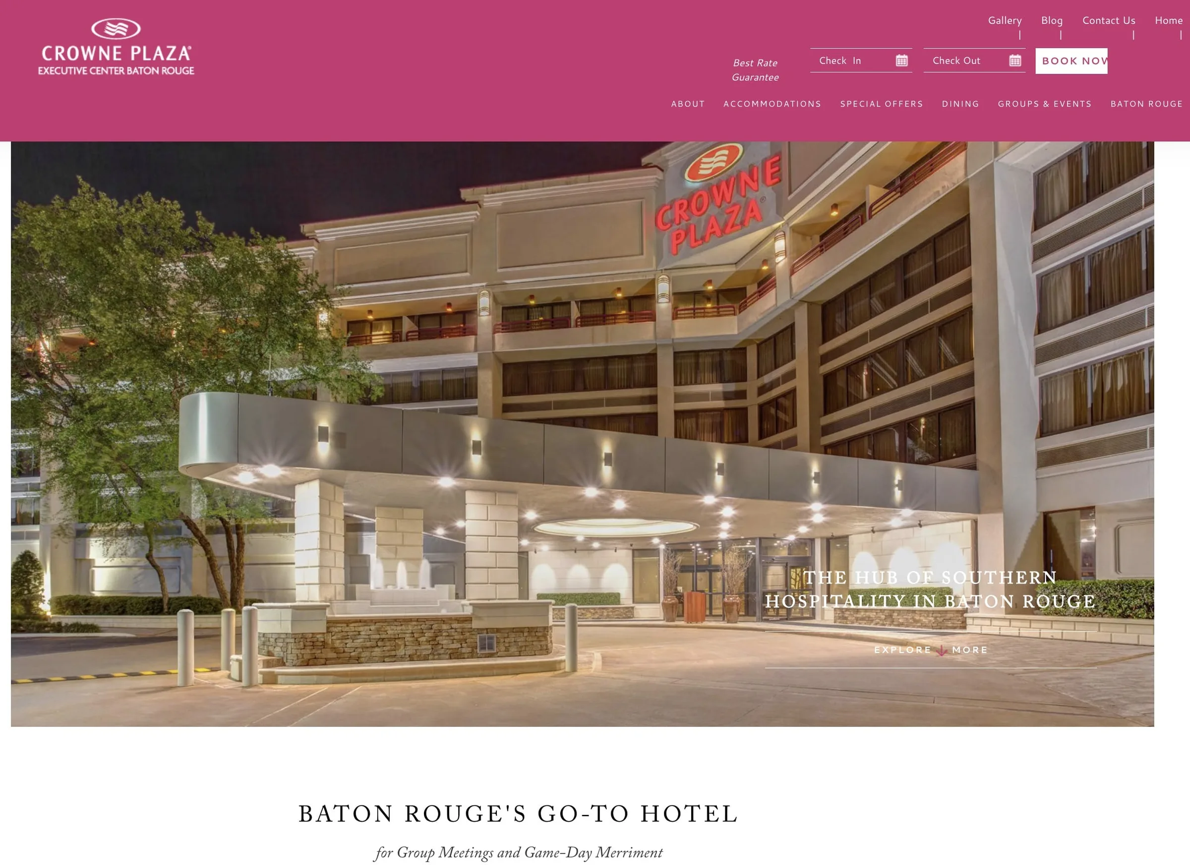 Crowne Plaza Baton Rouge — website