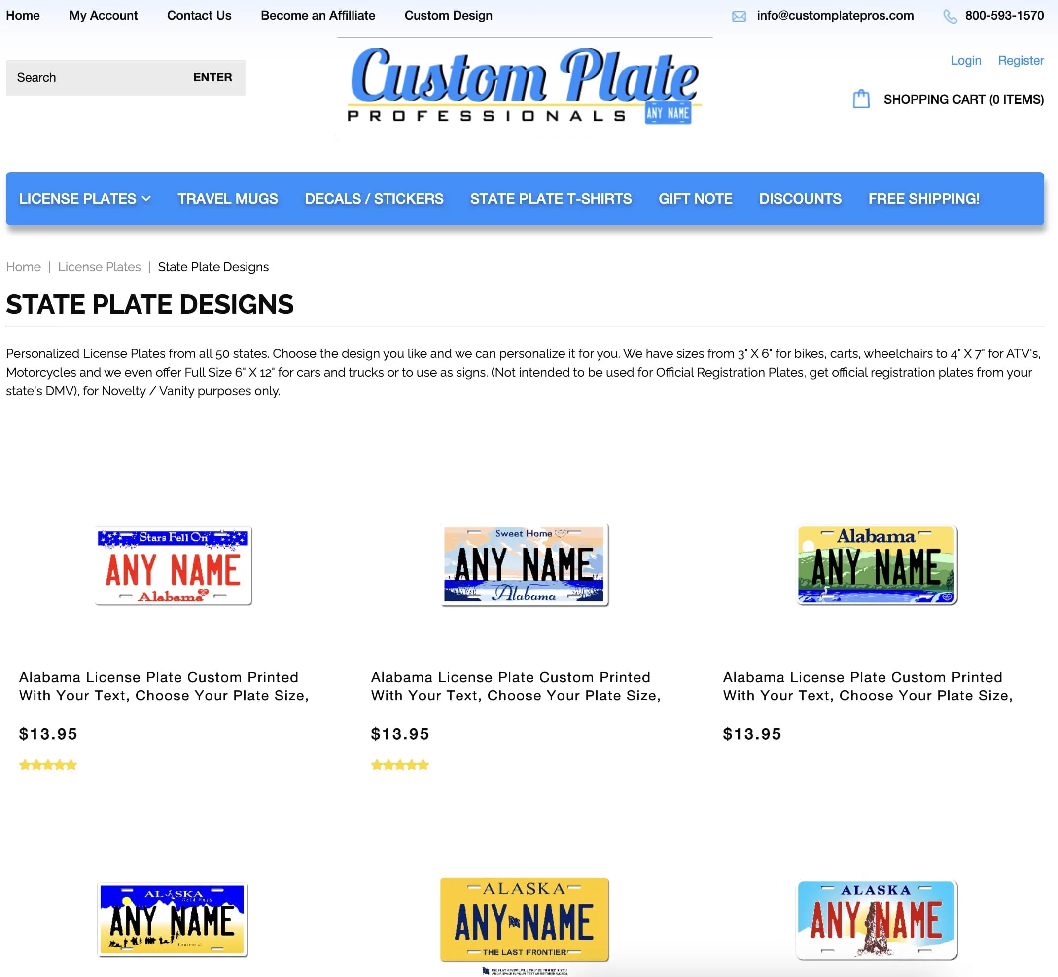 Custom Plate Pros — website