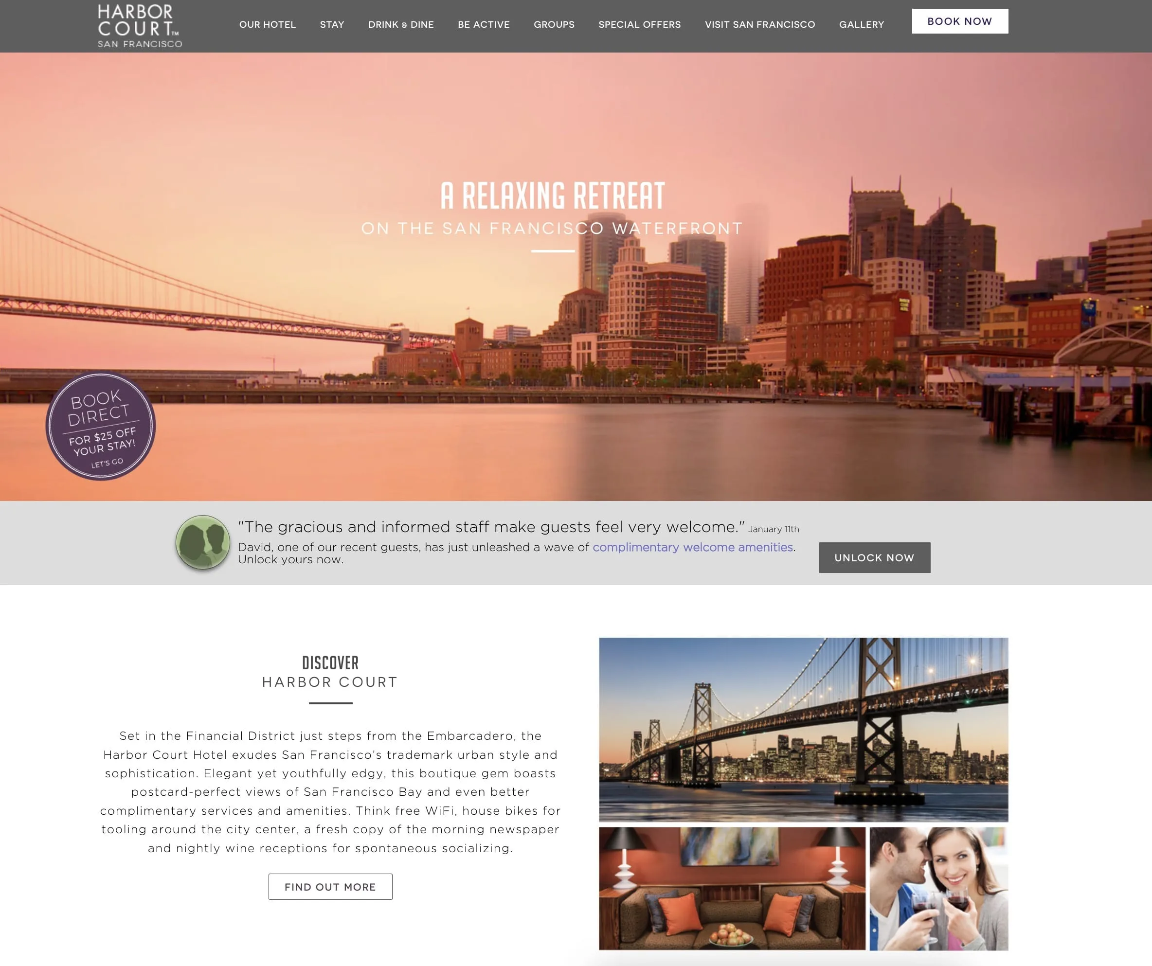 Harbour Court Hotel San Francisco — website