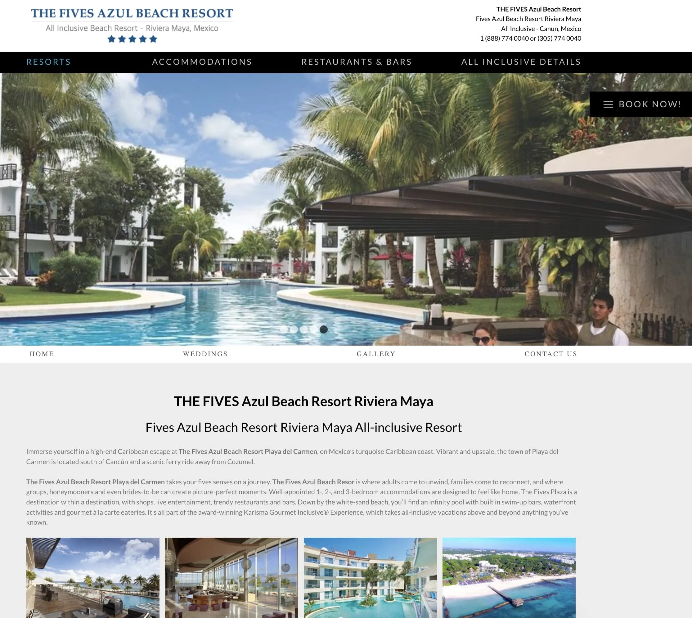The Fives Azul Beach Resort Playa Del Carmen — website